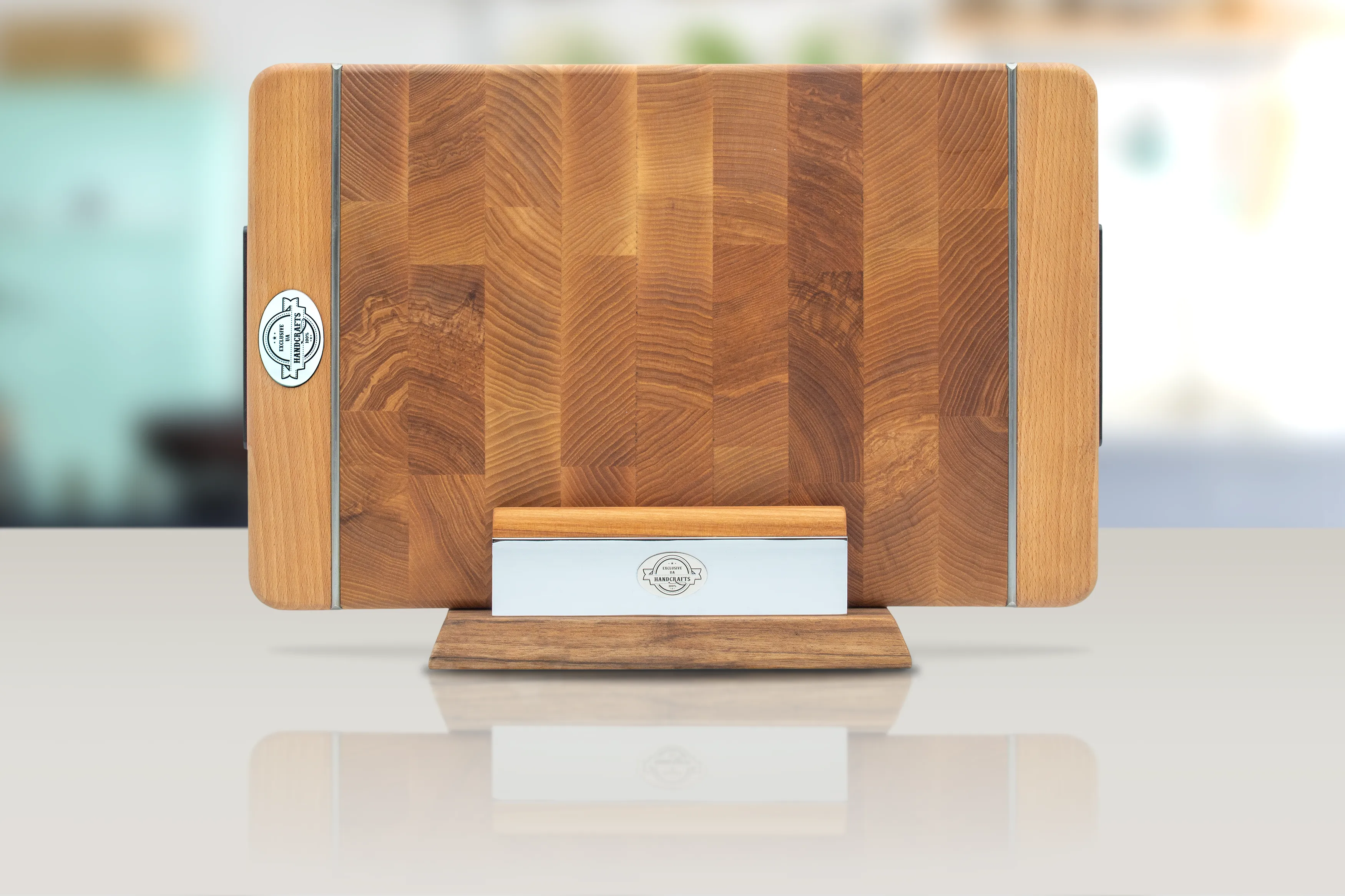 Premium Stirnholz Schneidebrett 22