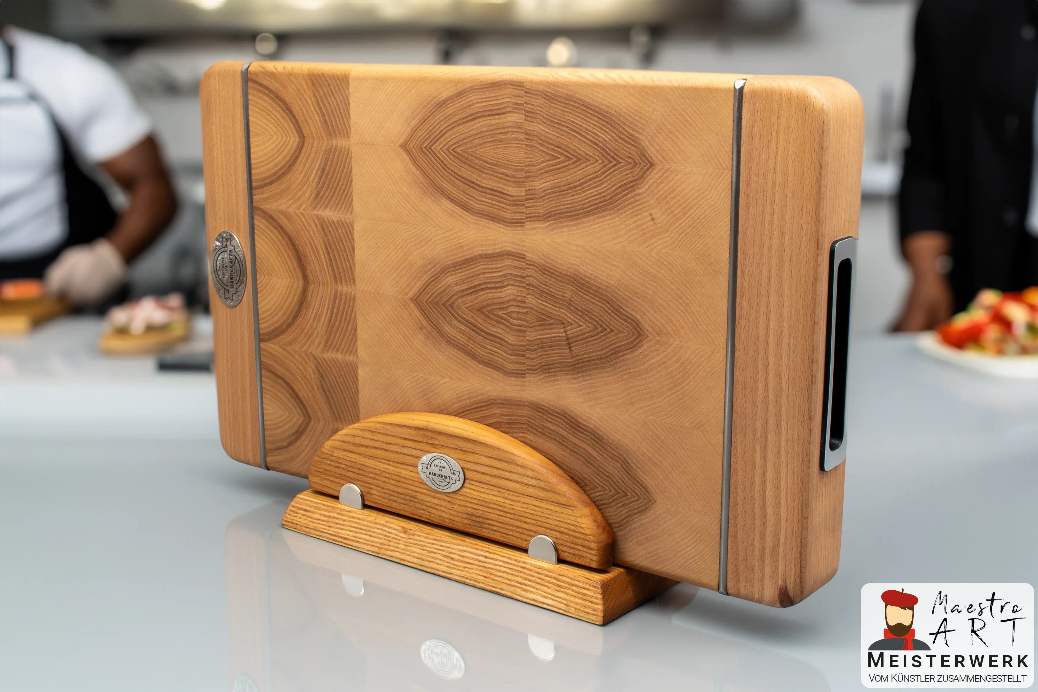 Premium Stirnholz Schneidebrett "New York Maestro"